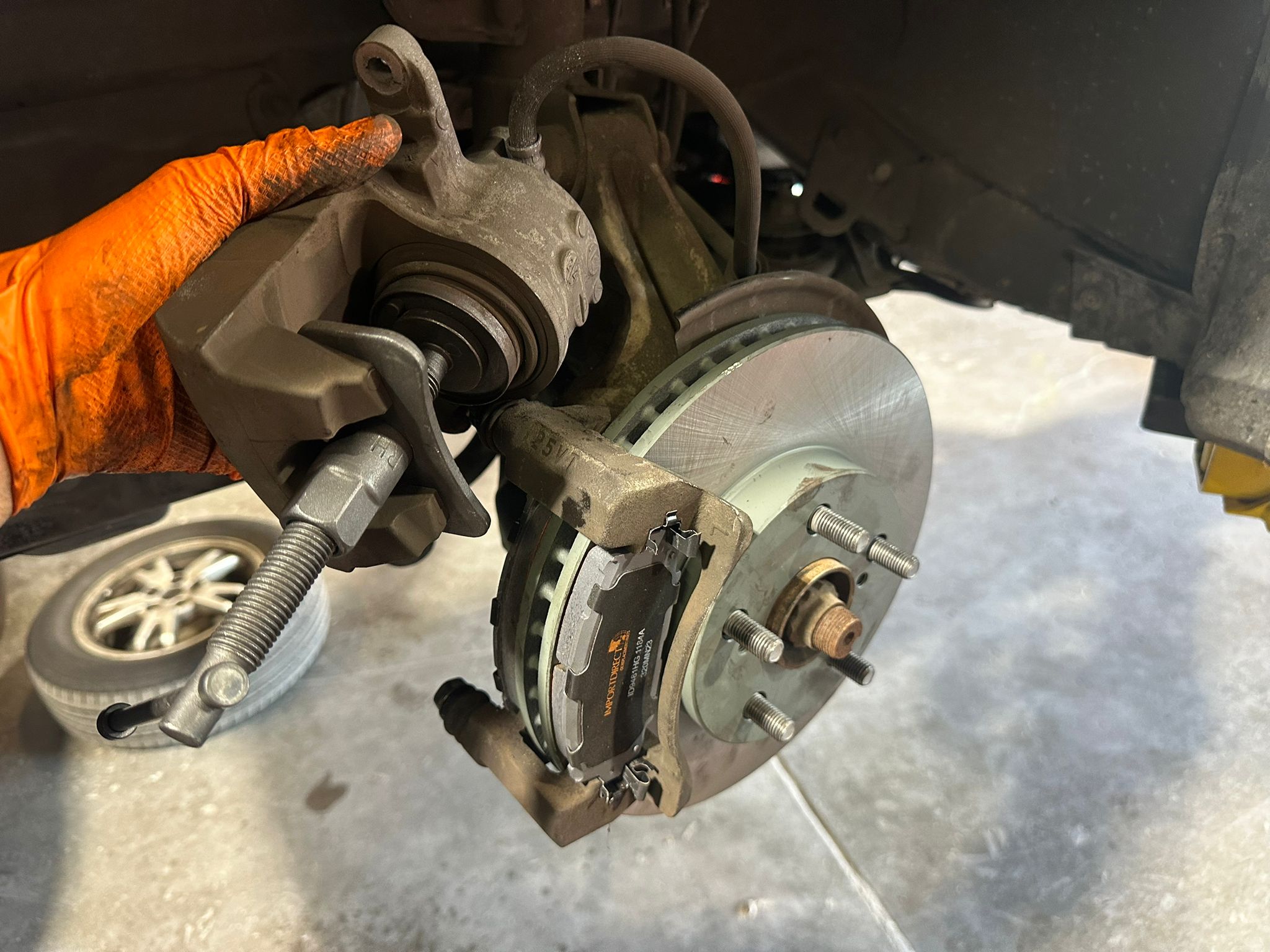 Car being serviced